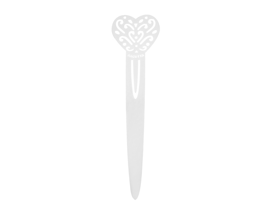 Paper Knife and Bookmark Heart silver plated Selezione Zanolli