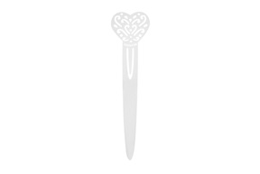 Paper Knife and Bookmark Heart silver plated Selezione Zanolli