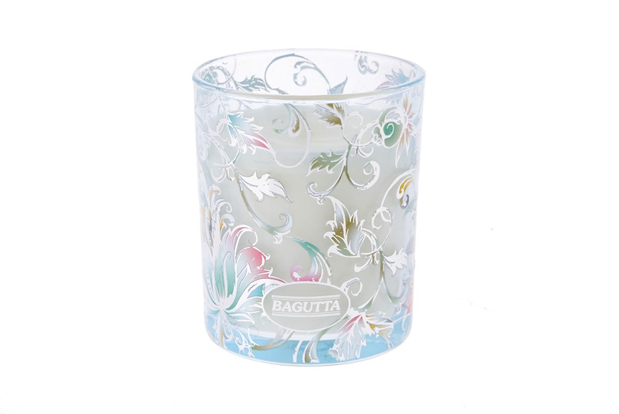 Candleholder glass cinnamon blue Selezione Zanolli