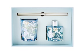 Cofanetto Regalo Profumo e Bicchiere azzurro cannella Selezione Zanolli