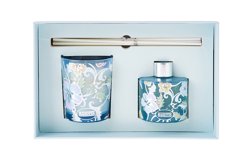 Cofanetto regalo Profumo e Bicchiere azzurro cannella Selezione Zanolli