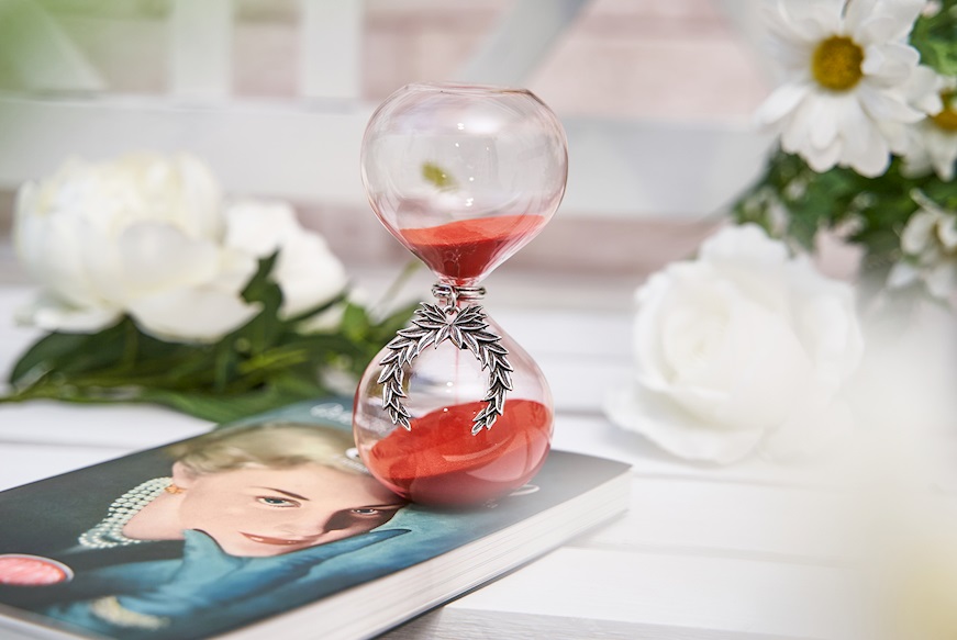 Hourglass Laurel with box and sugared almonds Selezione Zanolli