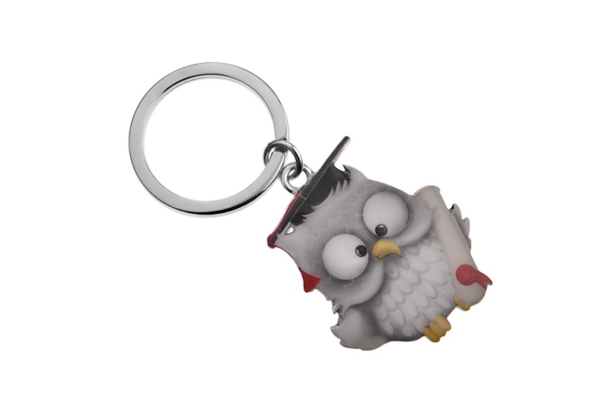 Keychain Graduation Owl with sugared almonds Selezione Zanolli