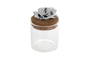Barattolino Portaconfetti con rosa Selezione Zanolli