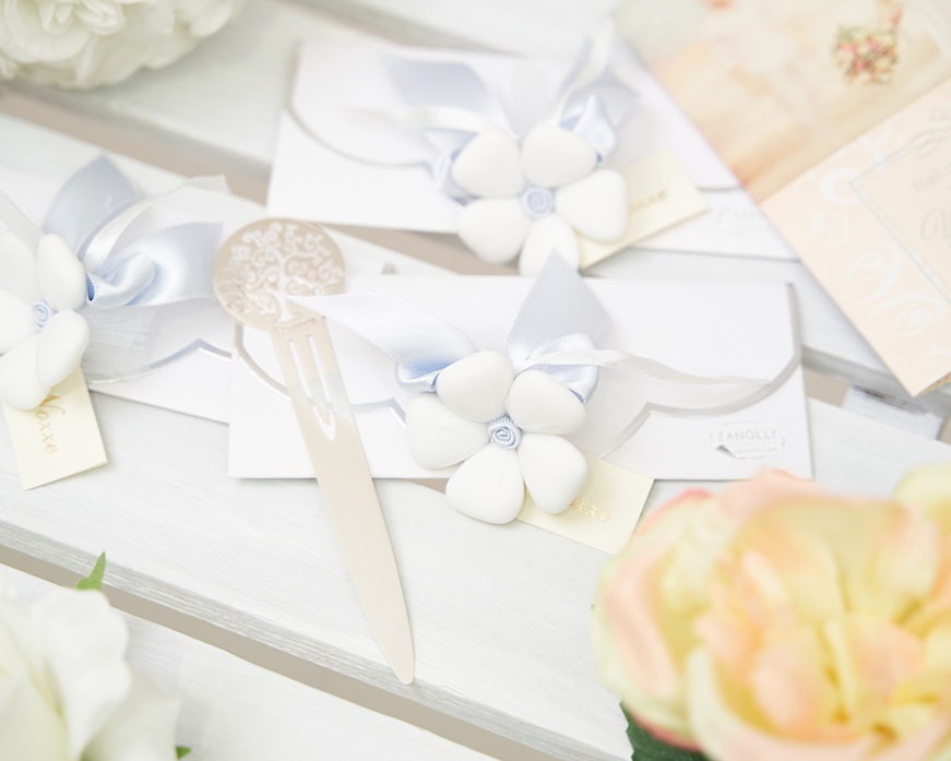 Paper Knife and Bookmark Tree of Life silver plated with sugared almonds Selezione Zanolli