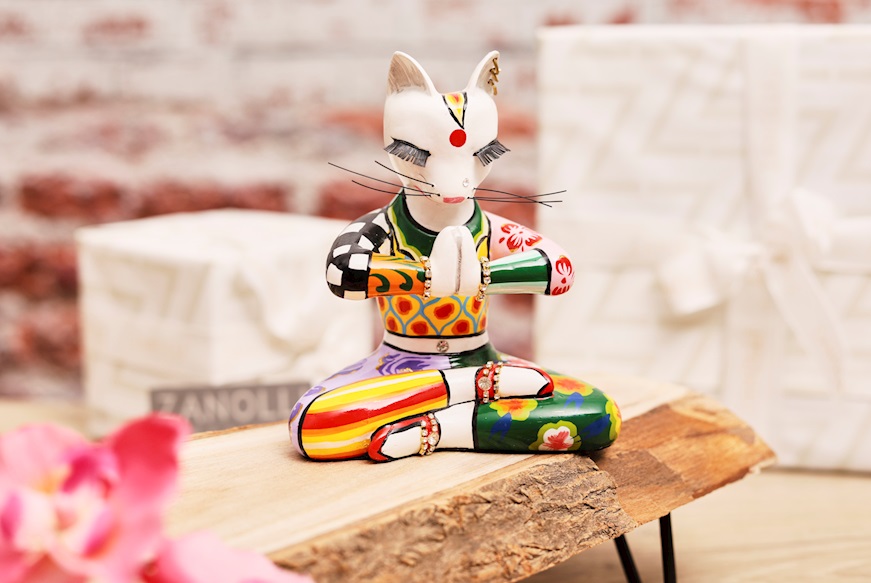Gatto Yoga Sadhu S dipinto a mano Tom's Drag