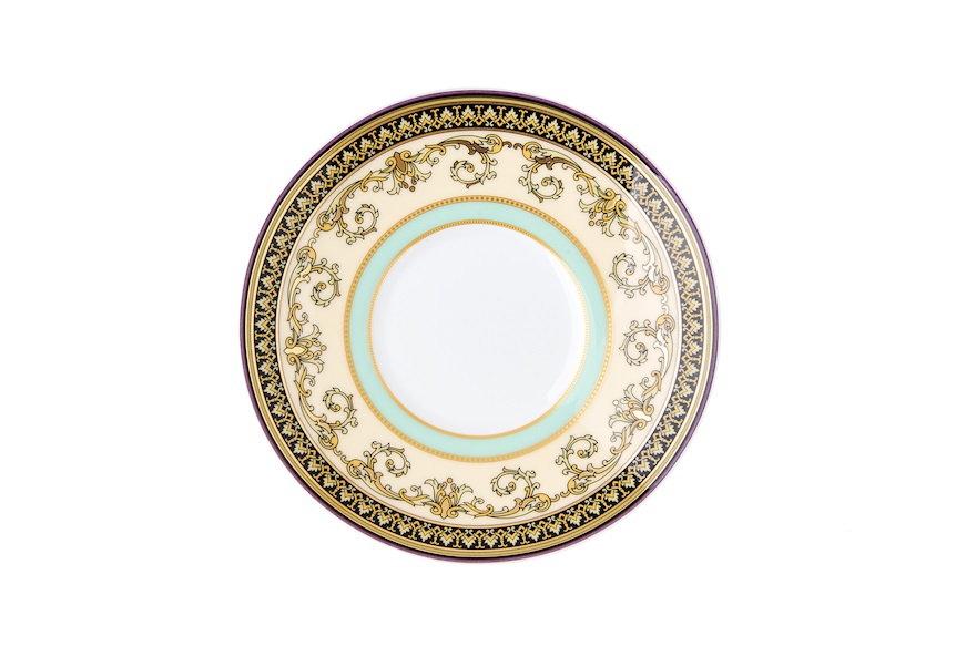 Espresso cup Barocco Mosaico porcelain with saucer Versace