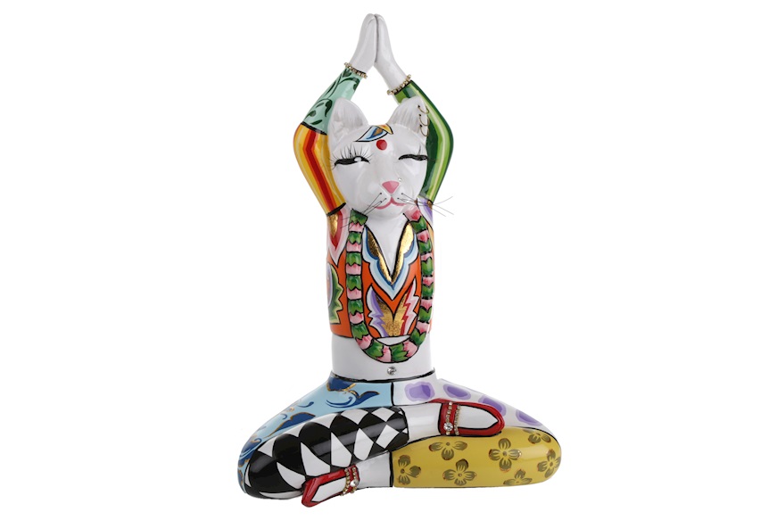 Yoga Cat Swami L hand painted Tom's Drag