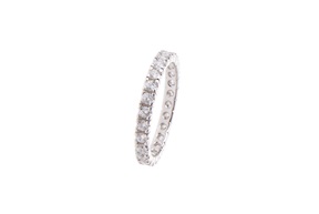 Wedding ring silver with white zircons Selezione Zanolli