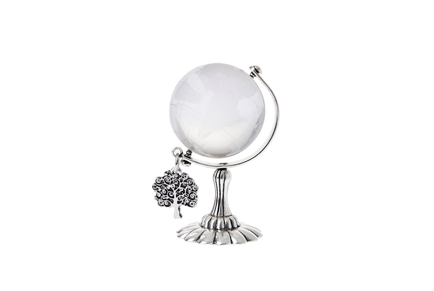 Globe with tree of life pendant, box and sugared almonds Selezione Zanolli