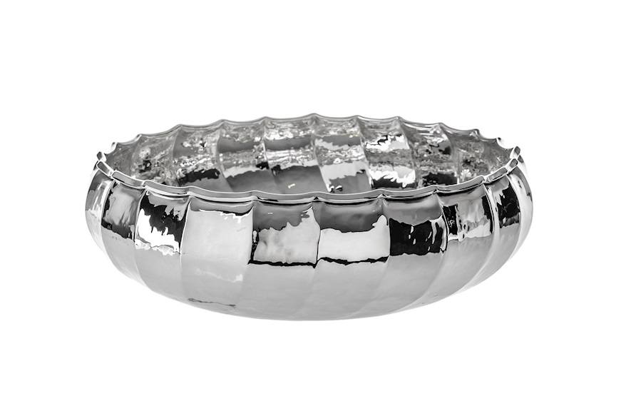 Round bowl silver plated torcè Selezione Zanolli