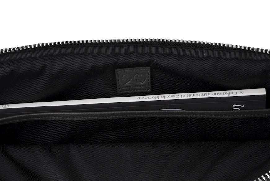 Pochette Folio A4 leather black Selezione Zanolli