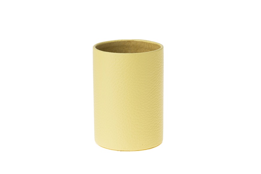 Penholder Table leather yellow Selezione Zanolli