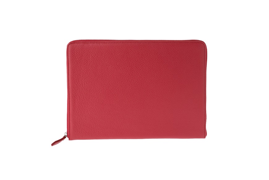 Document bag Zip Around leather red Selezione Zanolli