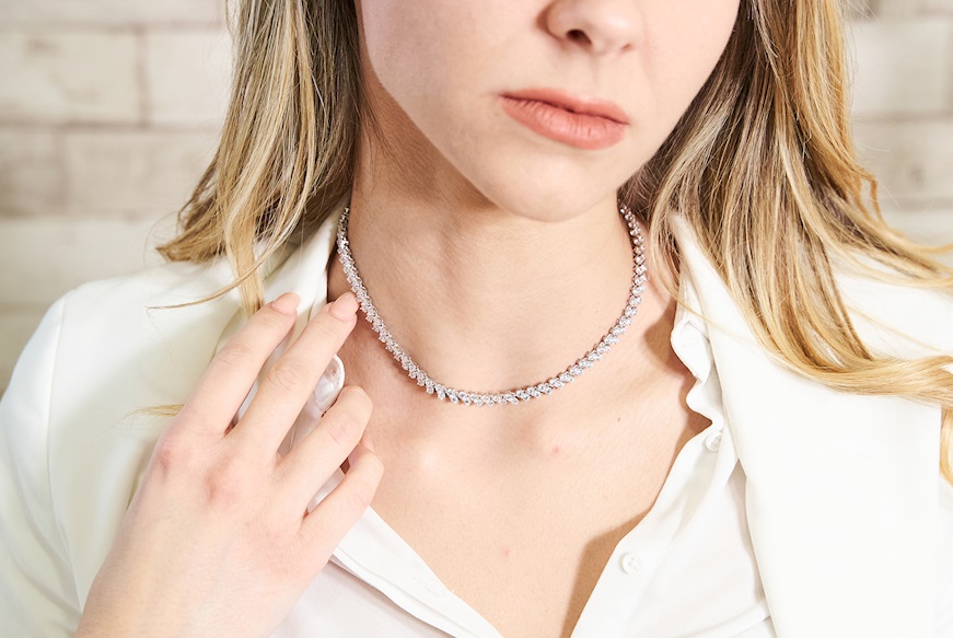 Collana Luce argento con cubic zirconia Sovrani