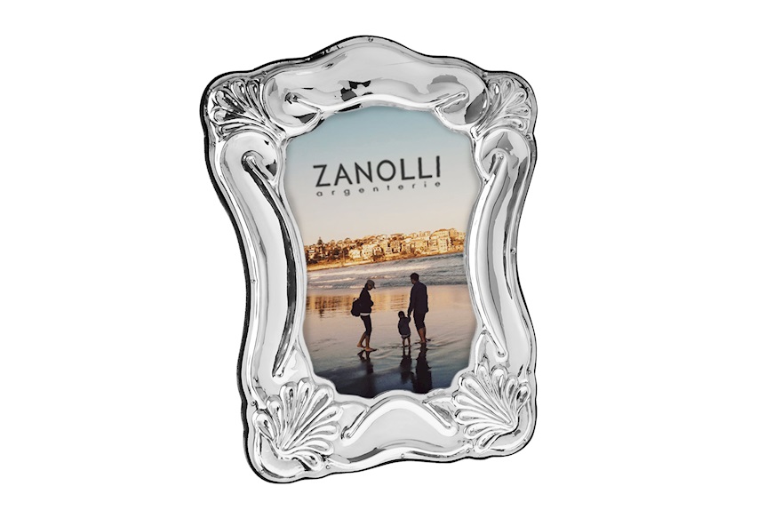 Picture frame silver with engraved band Selezione Zanolli