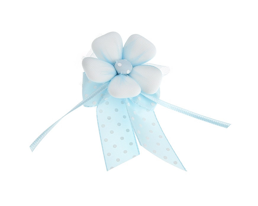 Candleholder glass cinnamon blue with sugared almonds Selezione Zanolli