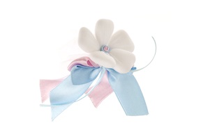 Favor Chocolate Dragees pink light blue bow Selezione Zanolli
