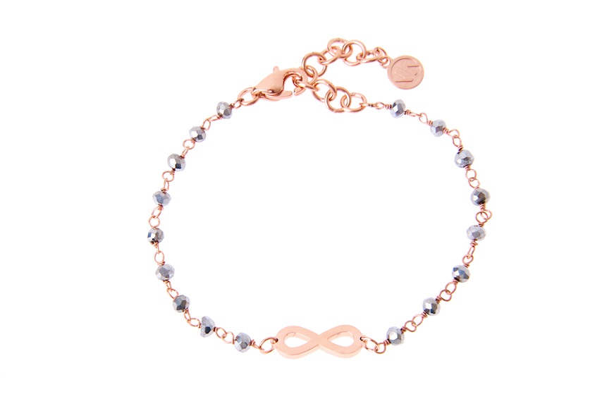 Bracelet Mon Amour silver with infinity and silver crystals Nomination