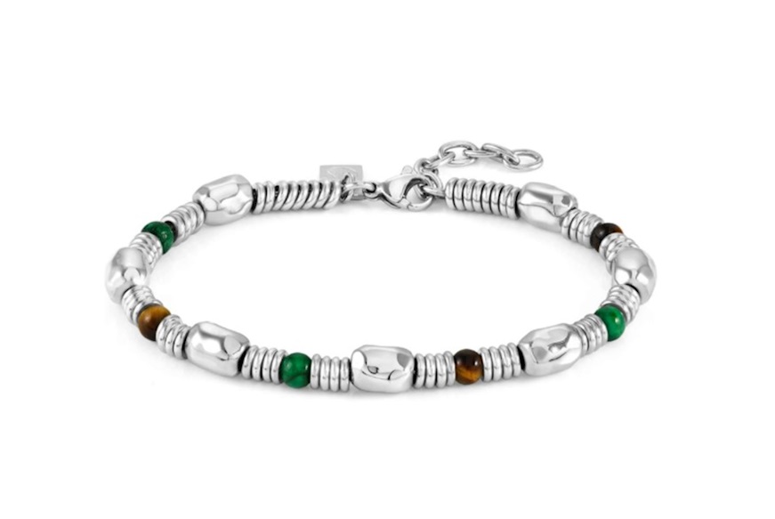Bracciale Uomo Instinct acciaio pepite e pietre mix Nomination