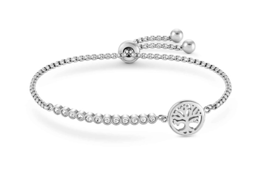 Bracelet Milleluci steel tree of life with zircons Nomination