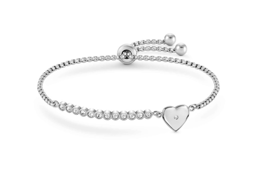 Bracelet Milleluci steel heart with zircons Nomination