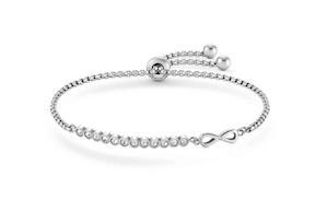 Bracciale Milleluci acciaio infinito con zirconi