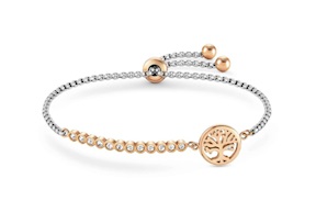 Bracciale Milleluci acciaio albero della vita con zirconi Nomination
