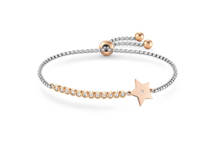 Bracelet Milleluci steel star with zircons Nomination