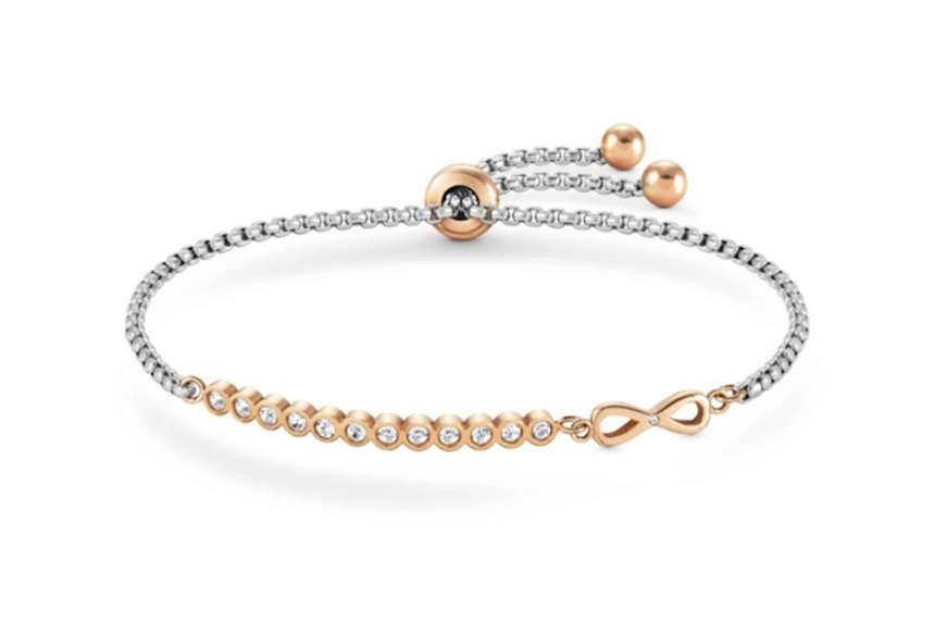 Bracciale Milleluci acciaio infinito con zirconi Nomination