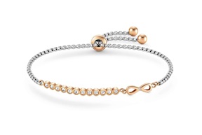 Bracciale Milleluci acciaio infinito con zirconi