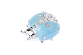 Coccinella Azzurra con cristalli Selezione Zanolli