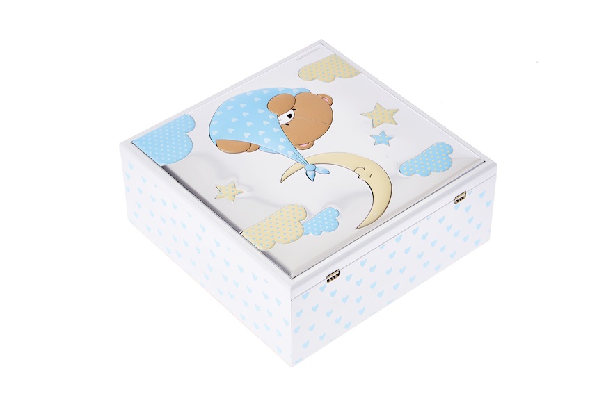 Teddy Bear Box Forever Friends pvd Silver blue Selezione Zanolli