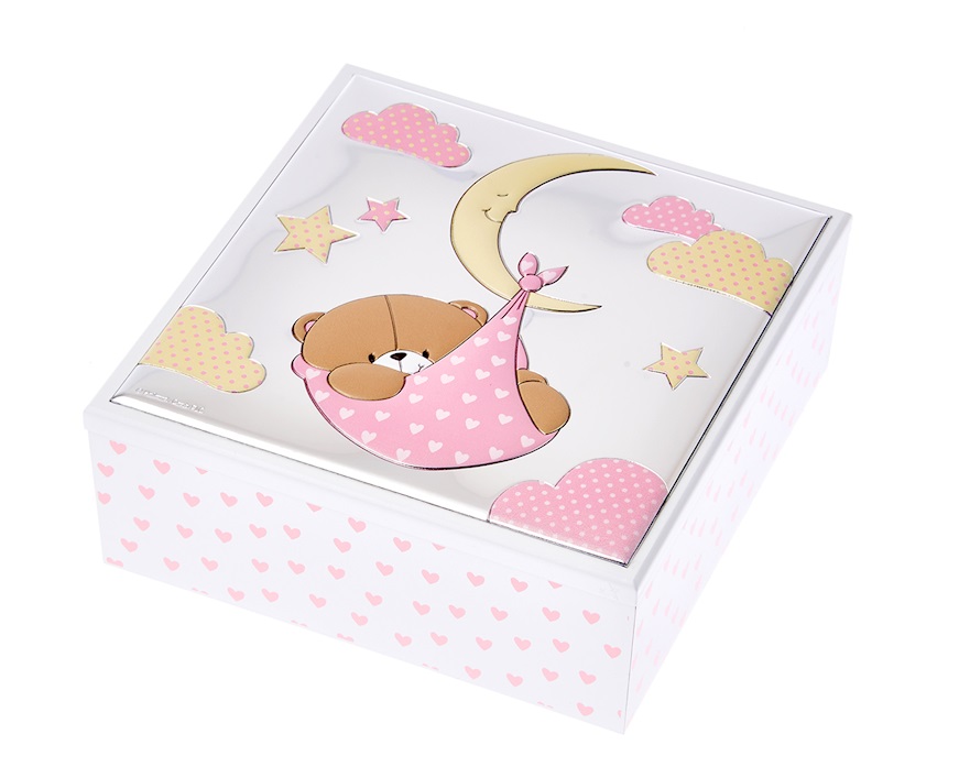 Scatola orsetto Forever Friends argento pvd rosa Selezione Zanolli