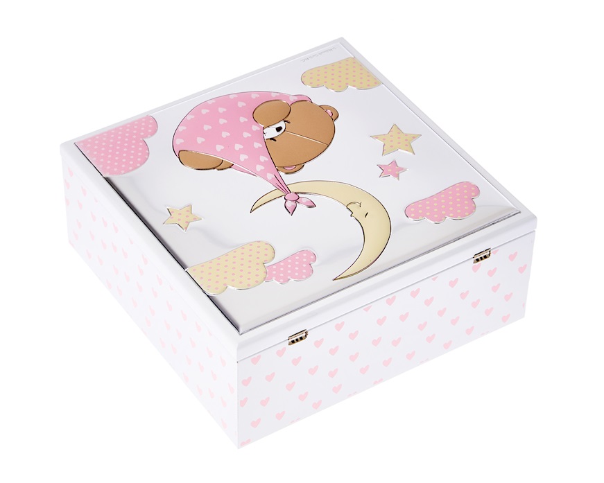 Scatola orsetto Forever Friends argento pvd rosa Selezione Zanolli