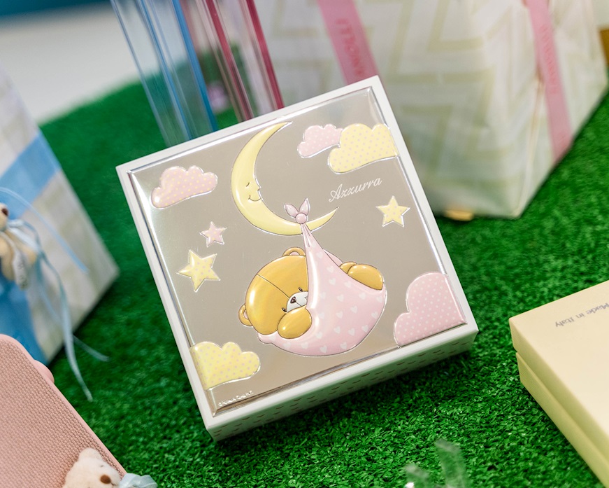 Scatola orsetto Forever Friends argento pvd rosa Selezione Zanolli