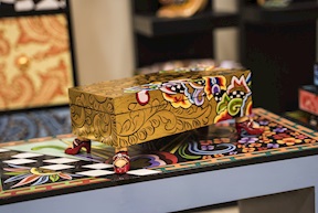 Box Rectangular Gold dipinto a mano Tom's Drag