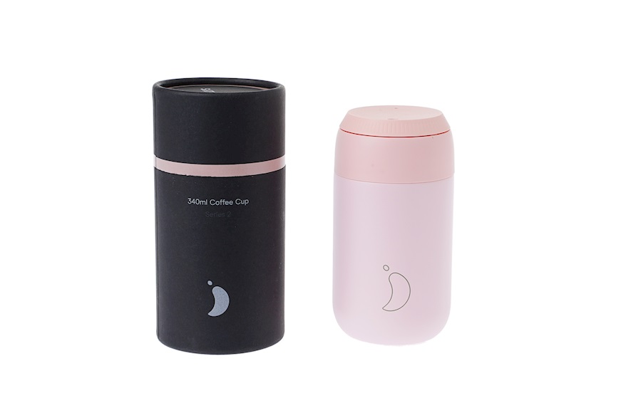 Thermal coffee cup steel blush pink Chilly's Bottles