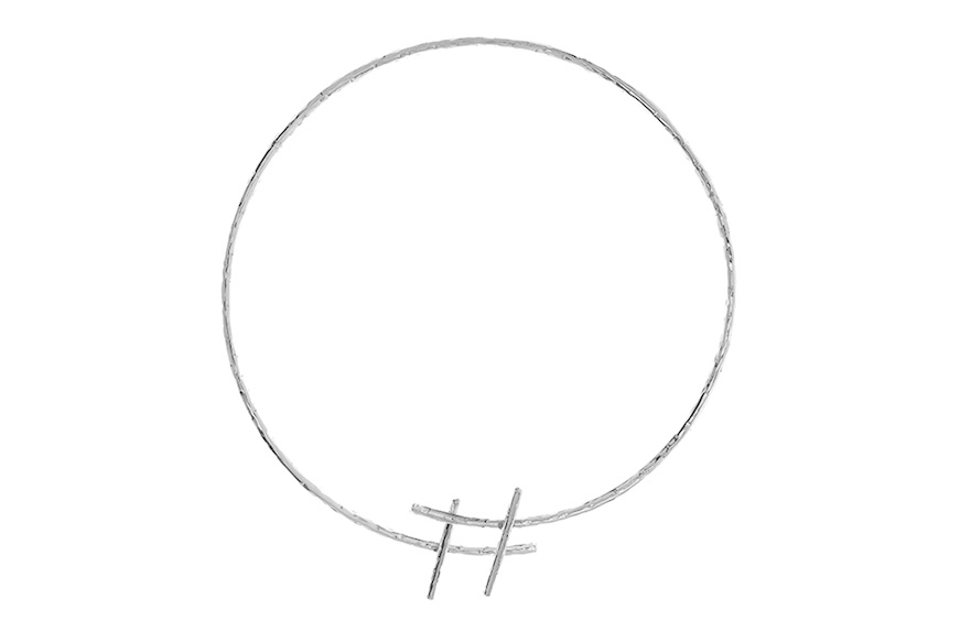 Collana girocollo Hashtag argento Selezione Zanolli