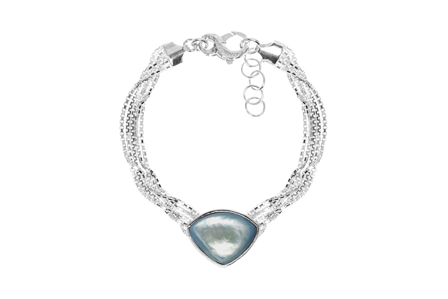 Bracelet Riviera silver with blue mother of pearl Selezione Zanolli