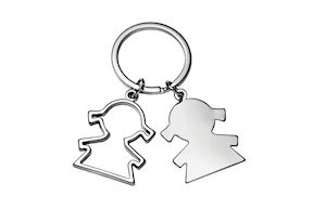 Keyring two girls Selezione Zanolli