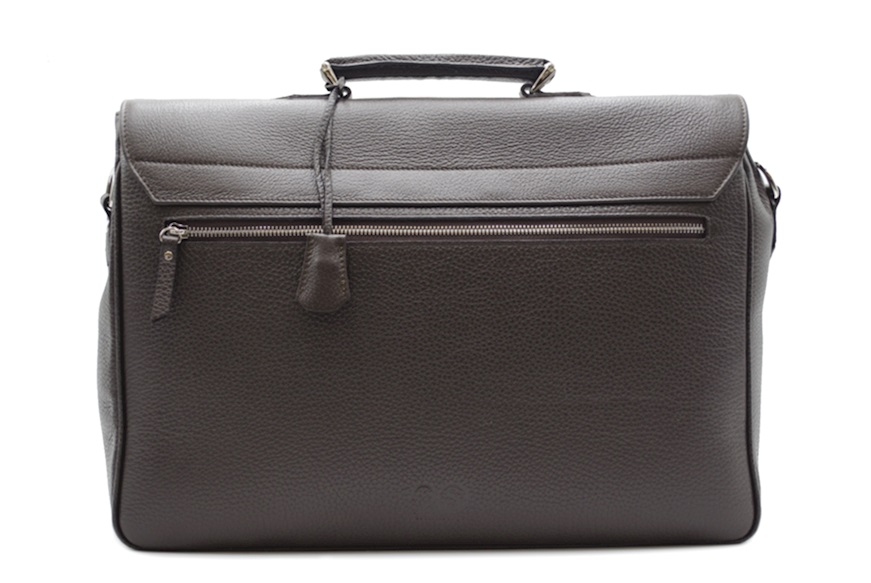 Briefcase Job leather brown with two pockets Selezione Zanolli