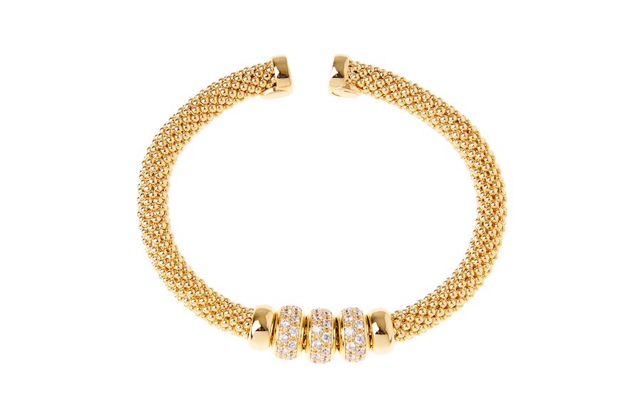 Bracelet Strong in bronze with gold and zircon finish Sovrani