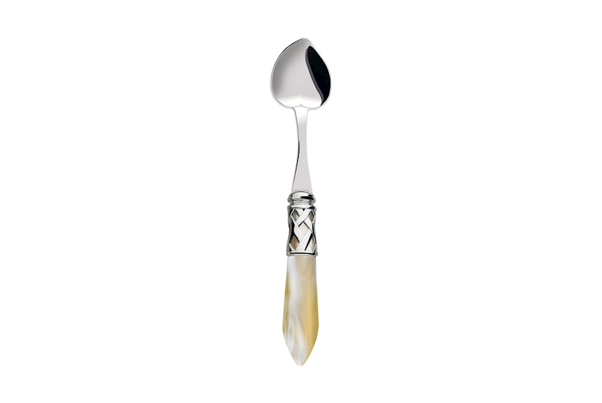 Heart moka spoon Aladdin steel ivory with chromed ferrule Bugatti