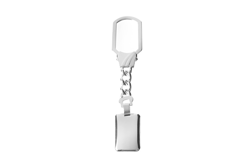 Keychain silver with rectangular plate Selezione Zanolli