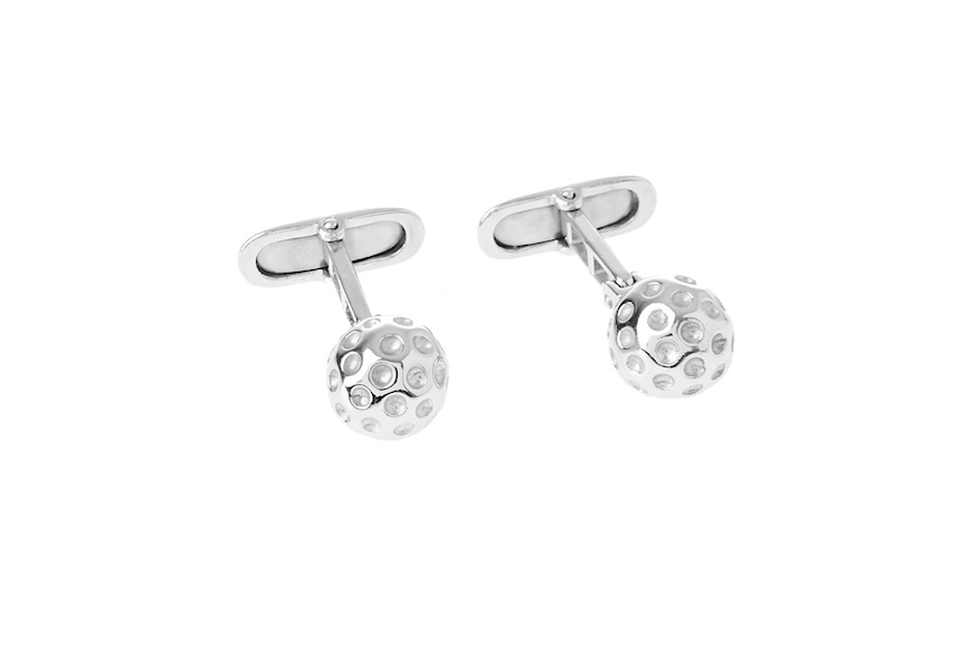 Cufflinks silver platinum-plated golf ball Selezione Zanolli