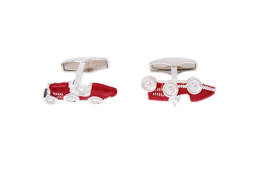 Cufflinks Car silver and red enamel Selezione Zanolli