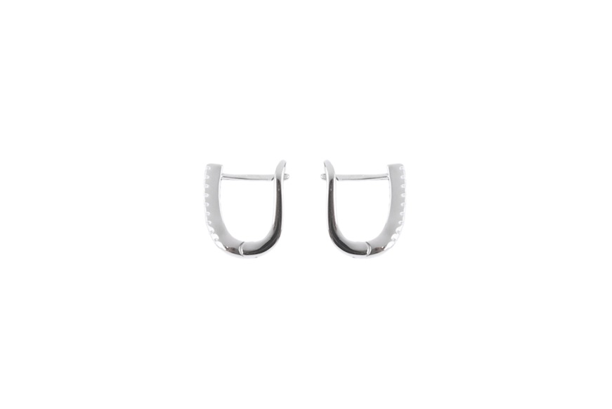 Earrings silver horseshoe with zircons Selezione Zanolli
