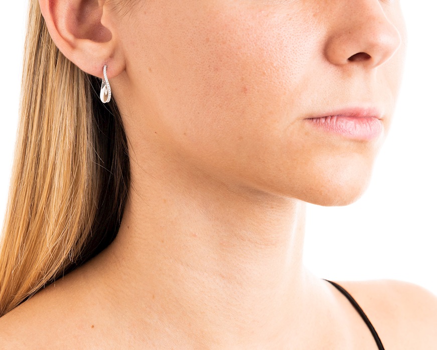 Orecchini argento con zirconi bianchi Selezione Zanolli