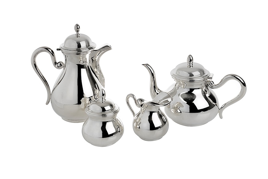 Coffee and tea service silver 4 pieces Selezione Zanolli